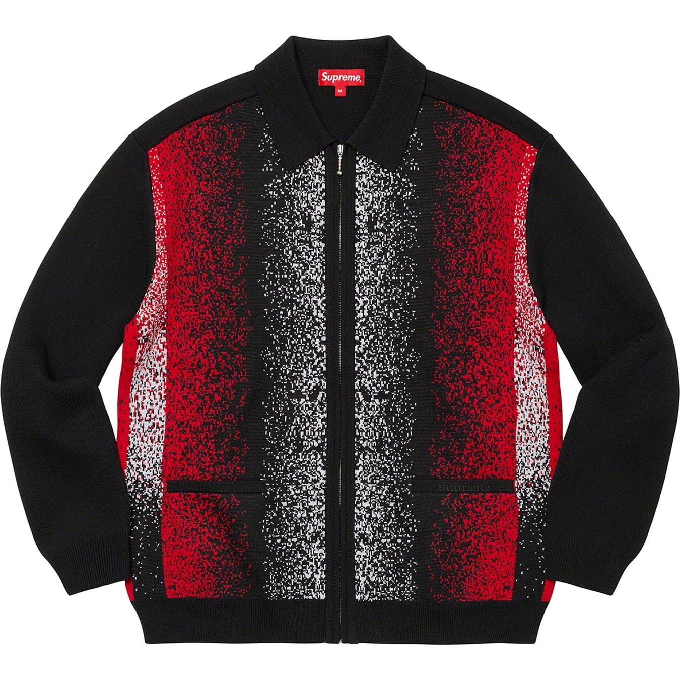 Gradient Stripe Zip Up Cardigan view 6